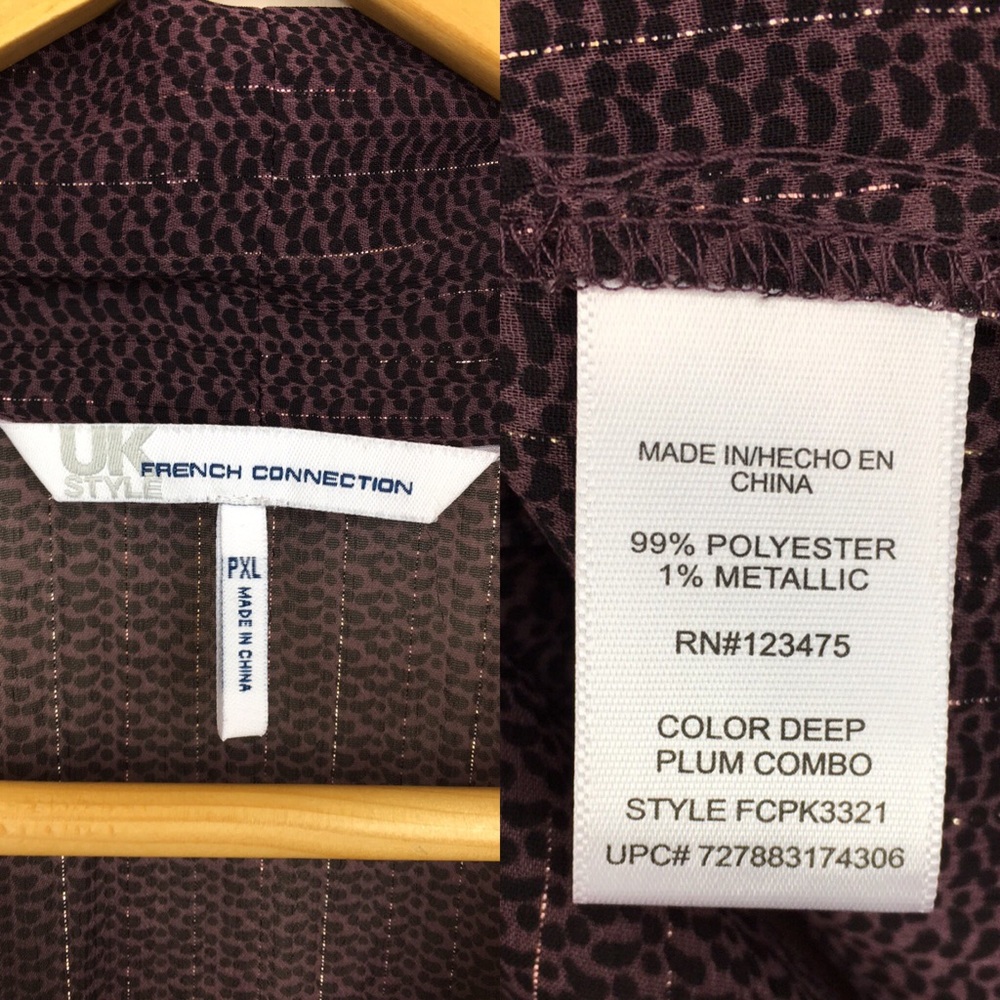 French Connection Sheer Blouse NWT - Picture 6 of 10